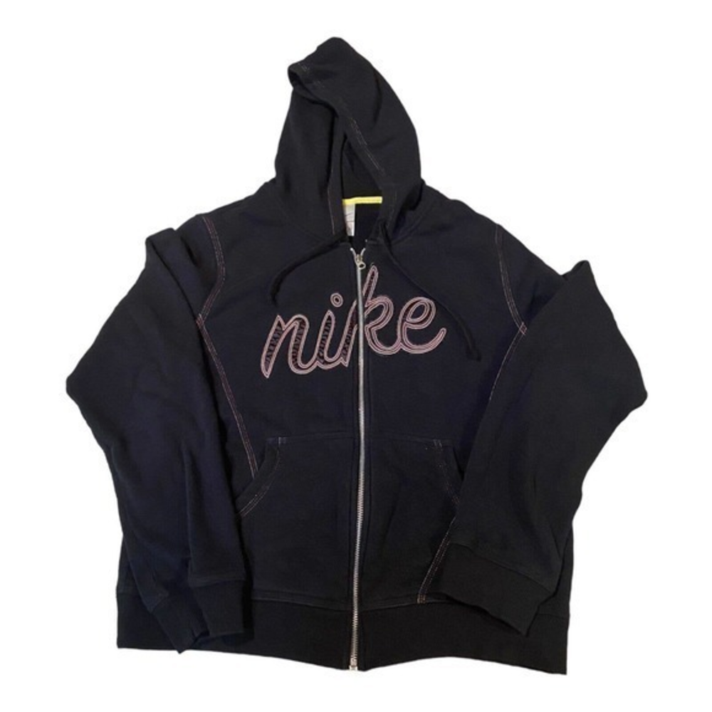 Nike Hoodie Full Zipper Black‎ Youth Girl’s Size Xlarge 16-18